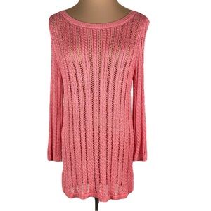 Talbots linen blend tunic sweater